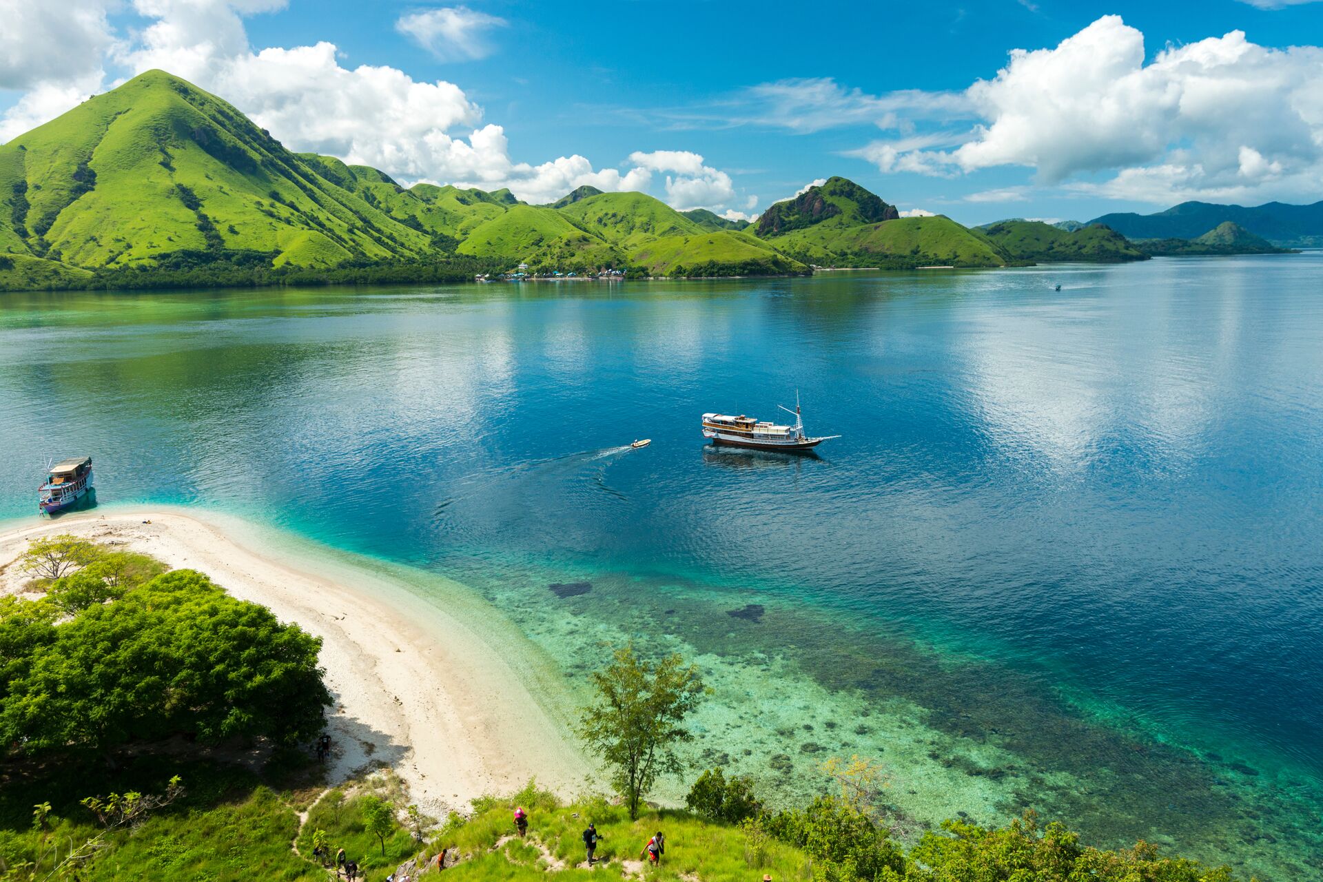 Aerial view of Labuan Bajo bay